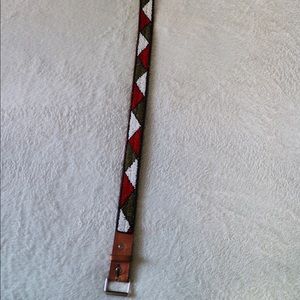 Maasai leather beaded belt